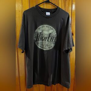 2000's vintage-style Miller High Life t-shirt Size XL Brown